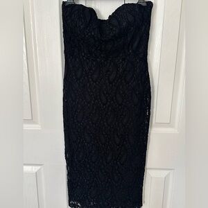 Brat Star Black Strapless Sheath Dress